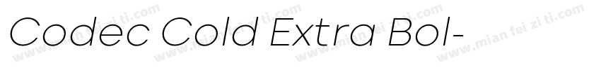 Codec Cold Extra Bol字体转换